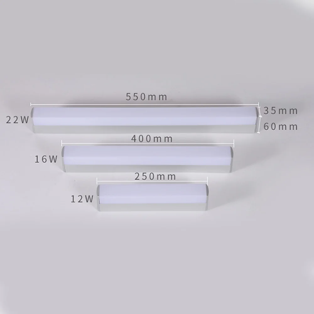 LED مصباح معلق علي حائط 25/40/55 سنتيمتر 12 W/16 W/22 W 85-265 V الحديثة الحمام الغرور الاكريليك الجبهة مرآة الحائط تجهيزات الإضاءة للماء