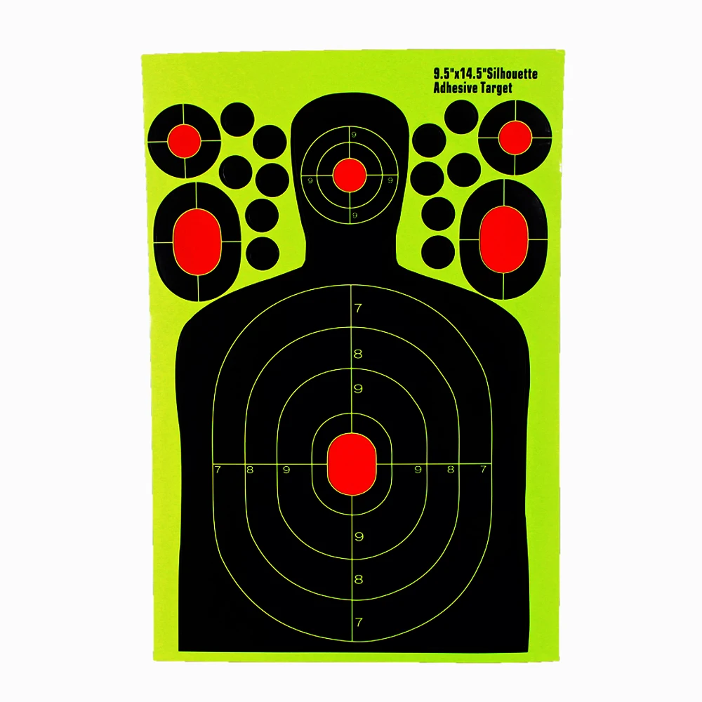 20 Pack Shooting Targets высокая видимость реактивный самоклеющийся силуэт бумажные листы