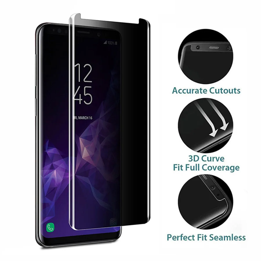 

Tongdaytech Privacy Screen Protector For Samsung S8 S9 Plus Tempered Glass For Samsung Note 9 8 Privacy Protector Glass Film