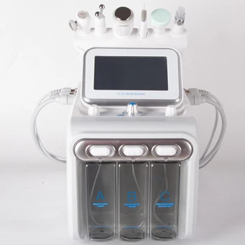 

Hot Hydrogen oxygen small bubble 6in1skin scrubber compact blackhead diamond peel hydra dermabrasion beauty machine