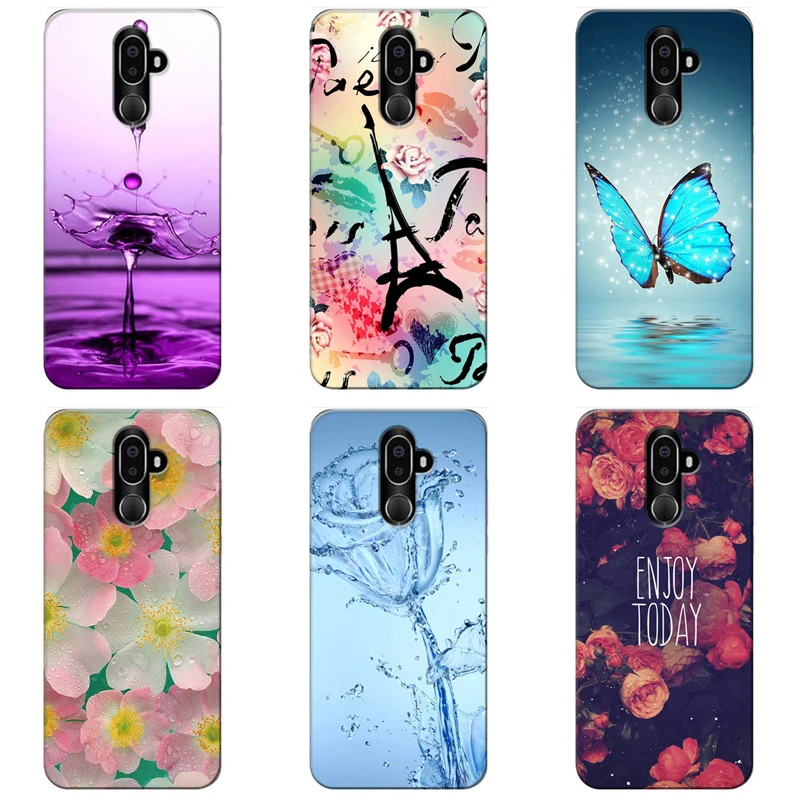 

Soft Silicone Printed Cell Phone Case Cover for Doogee Mix 2 / Mix Lite Colorful Back Covers Coque Para Flower Cases Shell