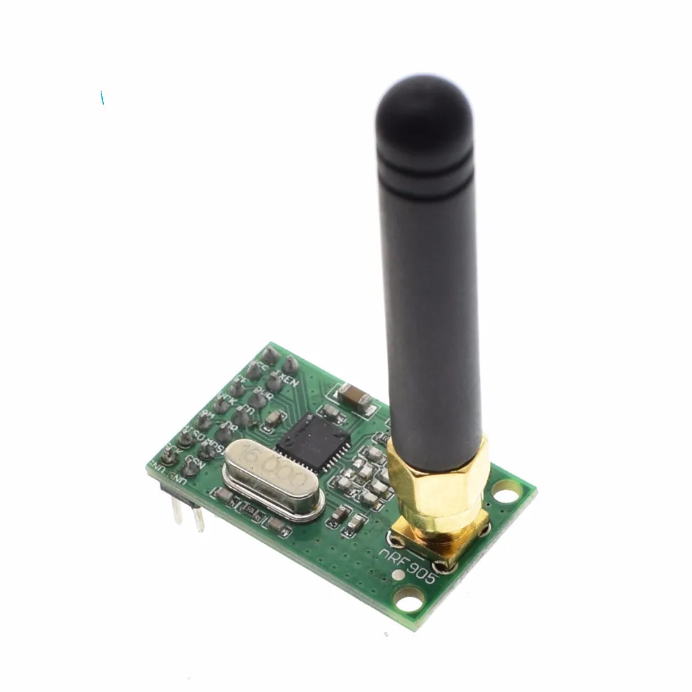 

10*NRF905 Wireless Transceiver Module Wireless Transmitter Receiver Board NF905SE With Antenna FSK GMSK Low Power 433 868 915MHz