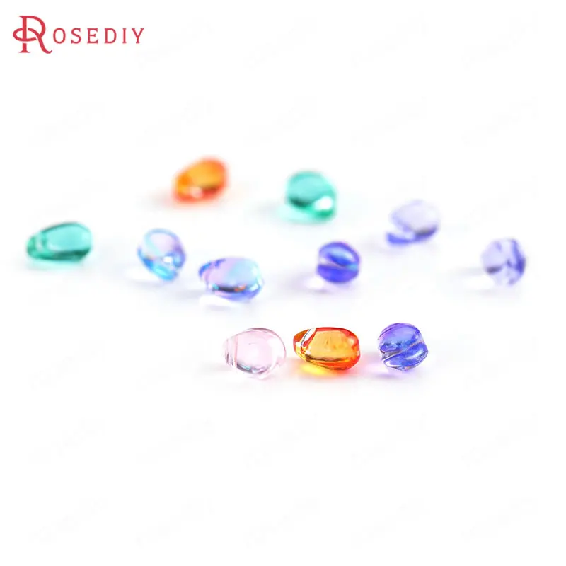 

(34782)20PCS 5.8*8.8MM 6*9MM 14*10MM Glass Glossy Tear Drop Beads Drop Shape End Beads Diy Jewelry Findings Accessories