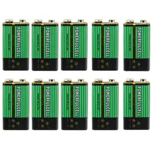Cncool 10x 6F22 1604D 9V Battery Primary Zinc Carbon Batteries for Alarm Wireless Microphone No Mercury New Drop Ship