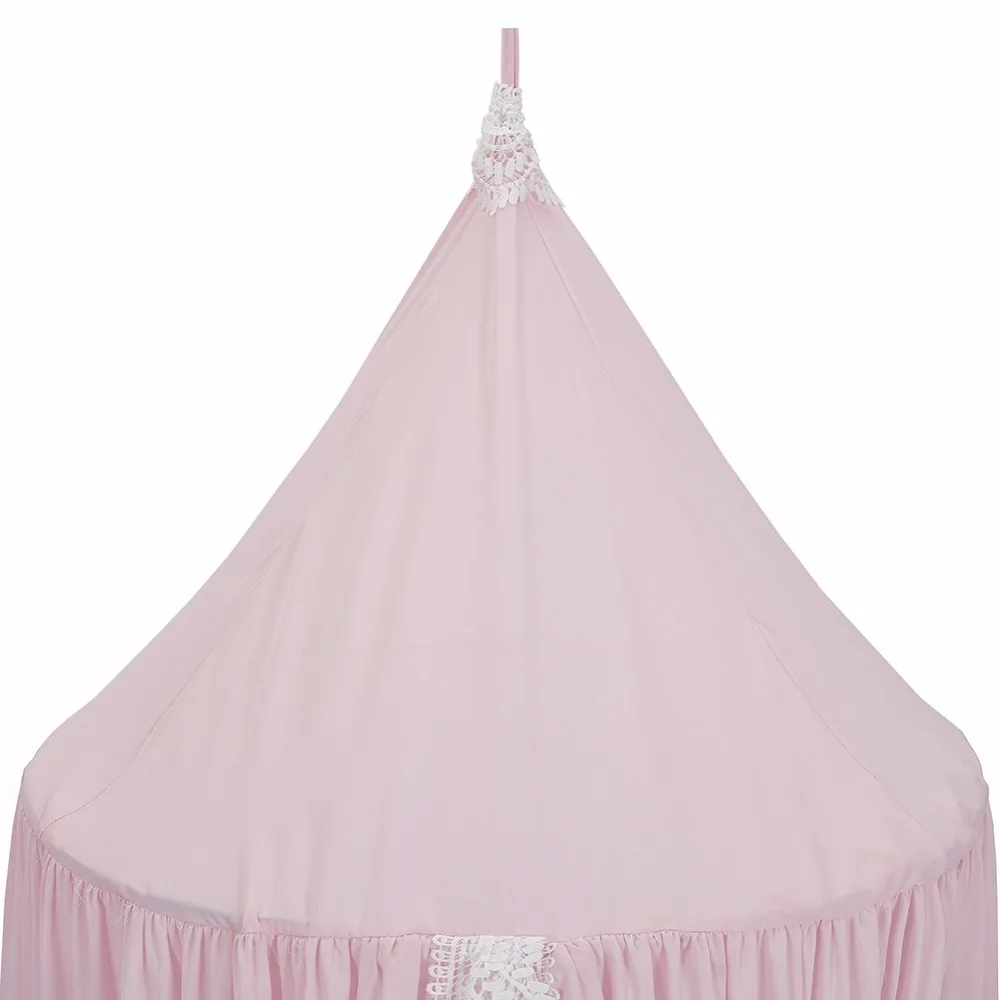 Принцесса Кружева москитная сетка круглый висящий купол кровать навес детское хлопковое белье для детской кроватки сетка кроватка занавес палатки для детей девочка украшение комнаты