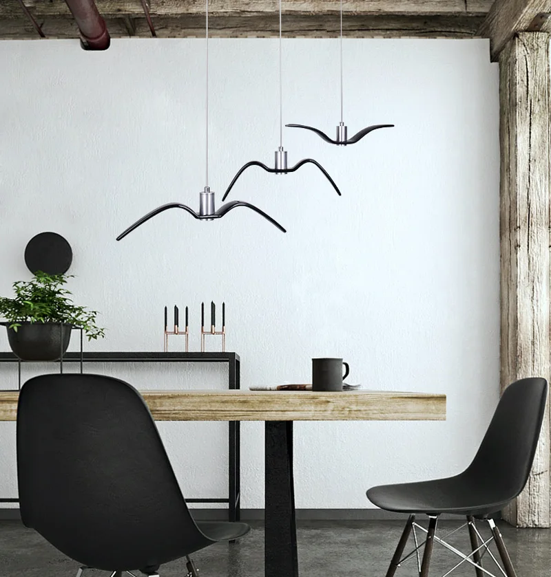Horsten Nordic Modern Creative Sea Gull Pendant Lights Personality Seagull Pendant Lamp For Bedroom Dining Room Bar Restaurant (5)