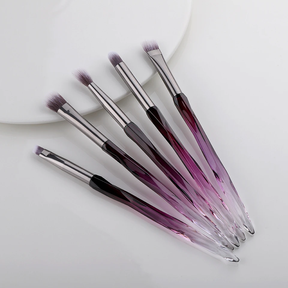 5支玻璃柄紫黑白1