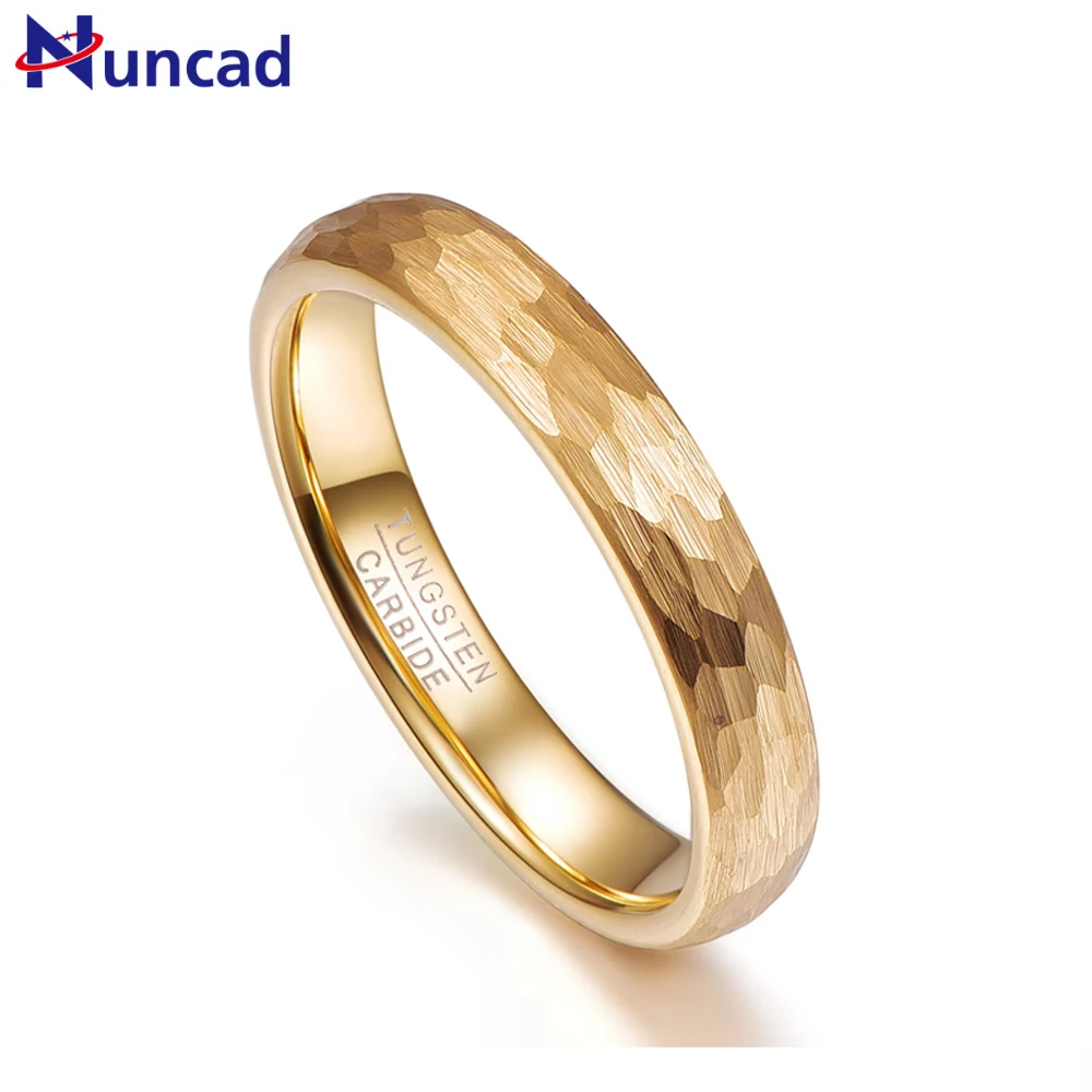 

Nuncad T071R 4mm width gold Wedding Party Jewelry Accessories ring 2MM thick Men's Classic tungsten steel