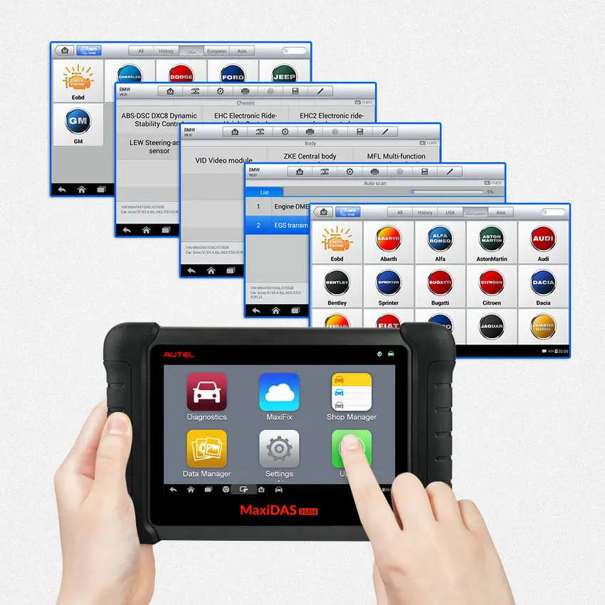 Autel MaxiDAS DS808 DS808K комплект диагностический сканер полный комплект диагностического ЭБУ диагностический инструмент Мульти-Язык он-лайн лучше, чем autel DS708