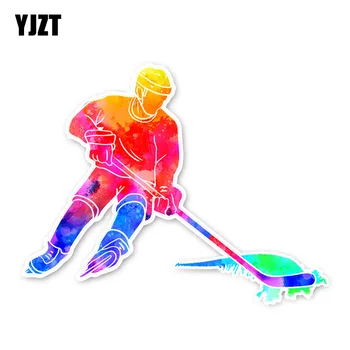 

YJZT 11*14CM Coolest Ice Hockey Fitness Movement Accessories Car Sticker Bumper 11A-1840