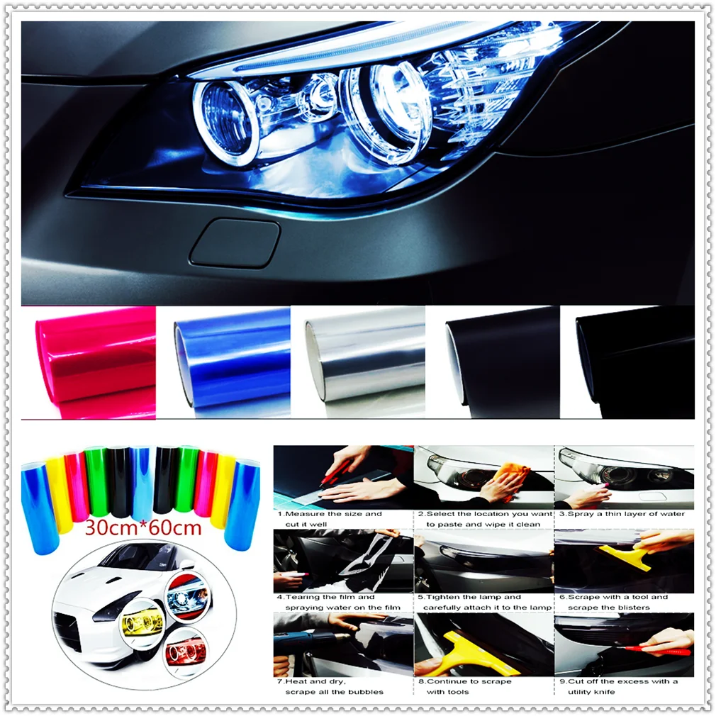 

Car Tuning HeadLight Taillight Fog Light Decor Vinyl Smoke Film Sticker Decal for Volvo Universe C30 S80L C70 V50 S40