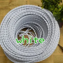 12 meters/pack белый цвет витая ткань проволочная Подвеска кабель для лампы