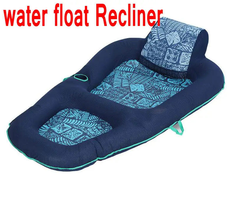 

Adult water floating row swimming leisure floating bed adult rafting recliner PVC inflatable recliner, single size water fun sac