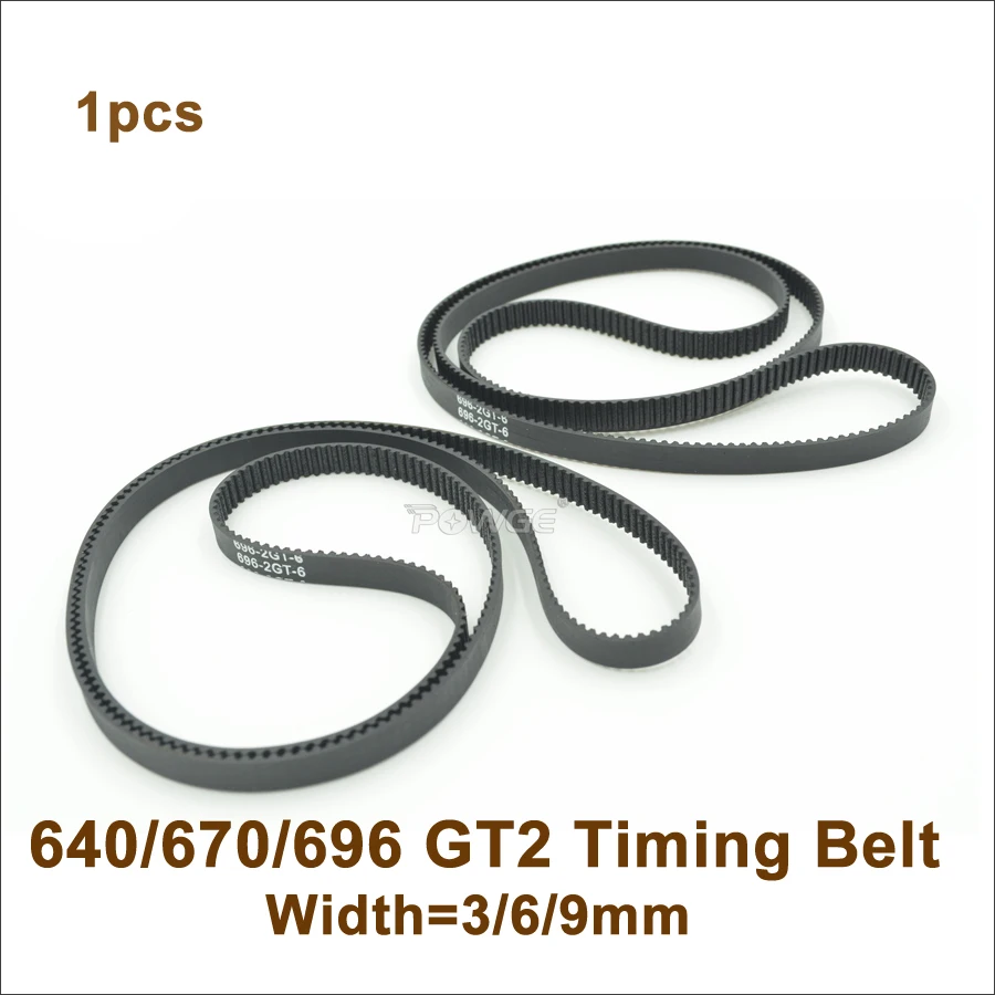 POWGE 640/650/660/670/696 2GT зубчатый ремень W = 3/6/9 мм зубов 320/325/330/335/348 GT2 замкнутому циклу