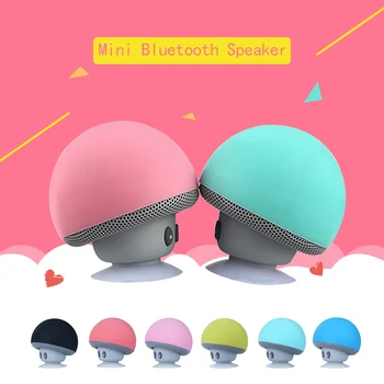 

Wireless Bluetooth Speaker Mushroom Waterproof Silicon Suction Handfree Holder Mini Music Player for xiaomi Android PC x