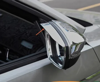 

Exterior Accessories Side Door Mirror Sun Rain Guard Cover Frame Trim 2pcs ABS Chrome For VW Volkswagen T-Roc 2017-2018