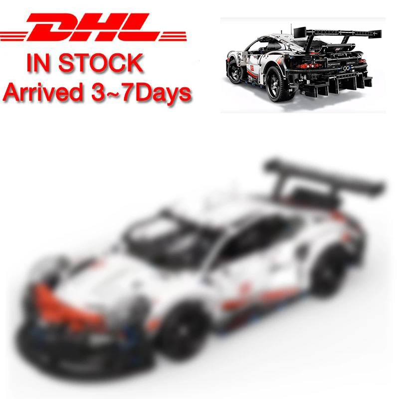

Model building brick kits compatible with lego brick 42096 Technic Series The White Super Racing Car Set Building Blocks