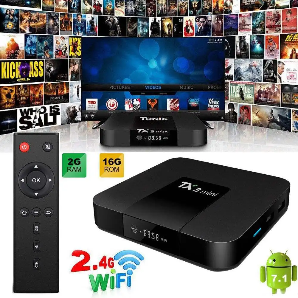 Amlogic Android tv Box S905W TX3 Mini 2G16G с 2,4G wifi поддерживает YouTube netflix facebook ip tv дешевая телеприставка