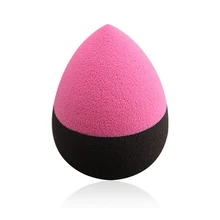Красочный Макияж губчатый смеситель гладкой формы капельки воды пуховка(розовый и черный) порошок черный