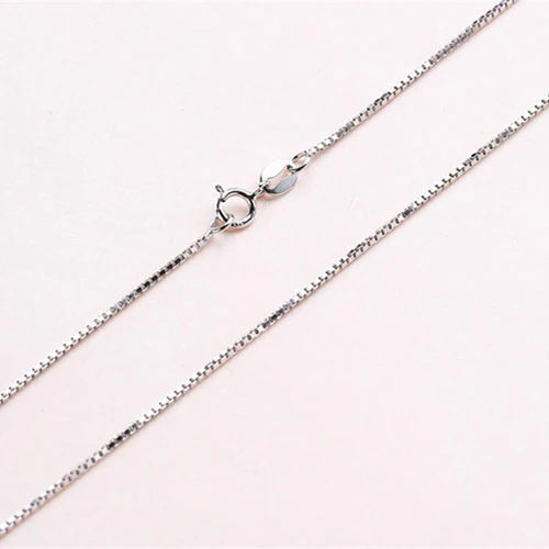 925 пробы Серебряное длинное ожерелье со змеиной звездой, Женская цепочка, модное ювелирное ожерелье с крестом, женское колье - Окраска металла: Box Chain