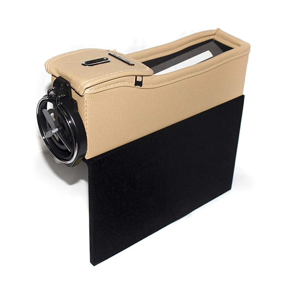 

PU Car Seat Filler Storage Box Storage Box Trash Can Water Cup Holder Car Interior Supplies Stuff Crevice Bag Gap Accessory Auto