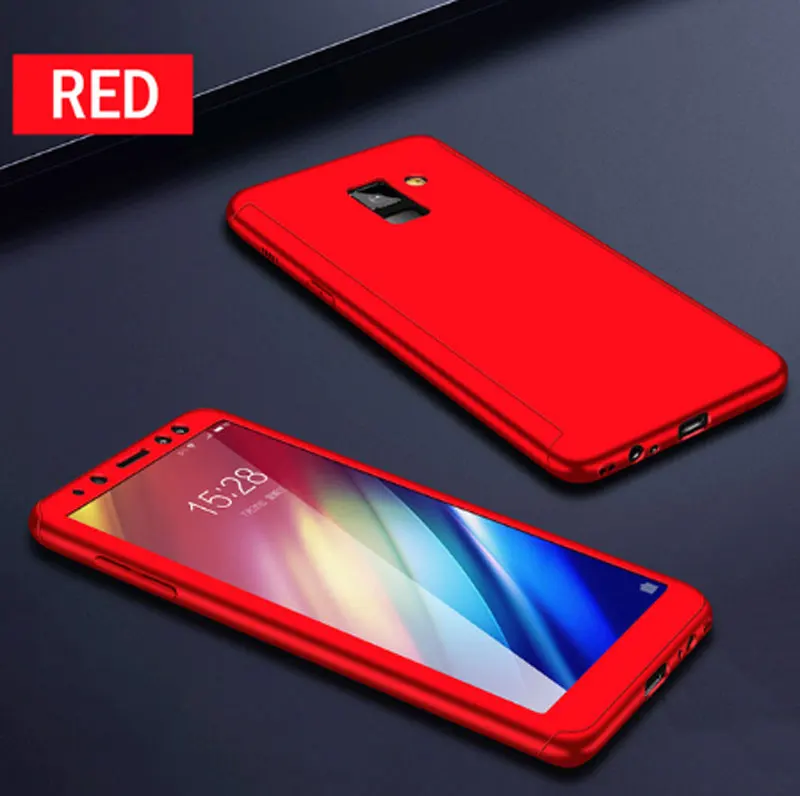 360 Полное покрытие чехол для samsung Galaxy A20E A30 A40 A50 A70 S10 плюс S10E J4 J6 A6 A8 плюс A7 A750 A9 телефон чехол s Coque - Цвет: Красный