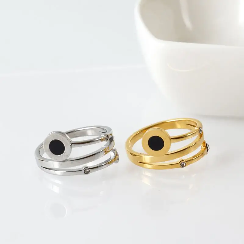 Женское и мужское классическое кольцо Anillo роскошное Брендовое черное с макраме