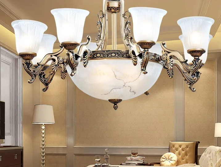 Lámparas colgantes de luz de moda de color bronce antiguo lámpara