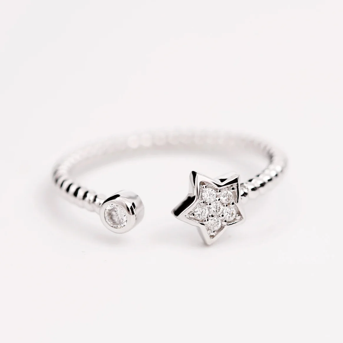 star Rings 100% Sterling 925 silver Jewelry Vintage Adjustable rings for women gift