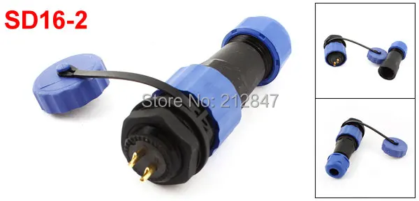 SD16 16mm Waterproof Aviation Socket  Cable Connector IP68