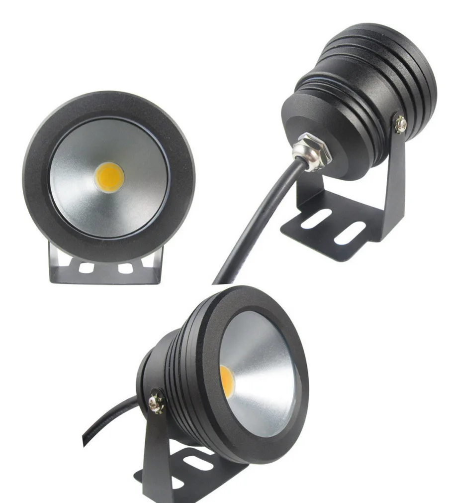 

10W Underwater LED Flood Wash Pool Waterproof Light 1pcs Outdoor black color Case Light Spot Lamp 12V Whoelsale