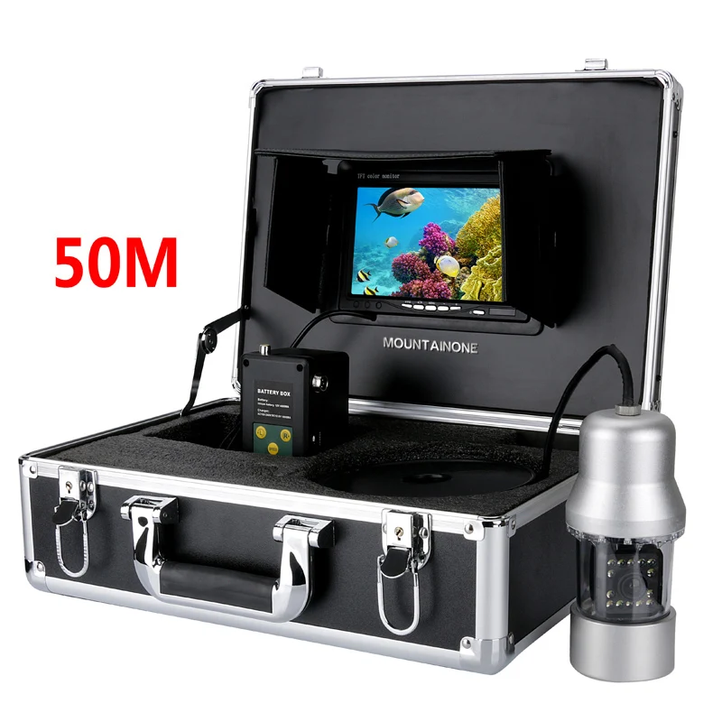 

50M 1/3 Inch SONY CCD Underwater Fishing Camera - 360 Degree View, Remote Control, 7 Inch LCD Monitor, 14x White Lights