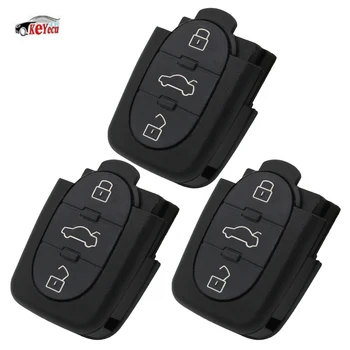 

KEYECU 3 Pcs/lot Replacement Remote key Starter Fob 3 Button 433MHz 4D0 837 231 N 4D0837231N for Audi 2002-2004 S6 A6 Quattro