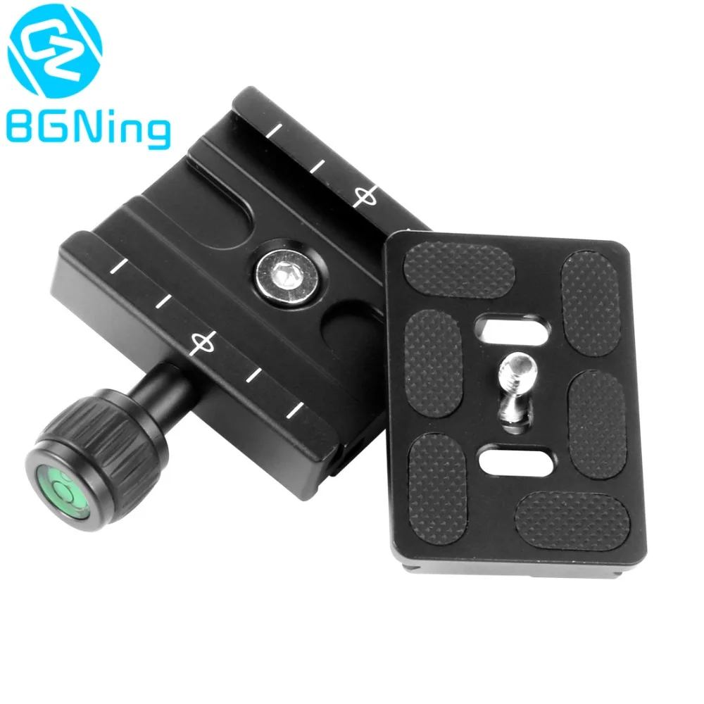

BGNING Aluminum Alloy 60mm QR Clamp + QR60 Tripod Quick Release Fastener Plate for 38mm Arca-Swiss Ball Head DSLR Camera
