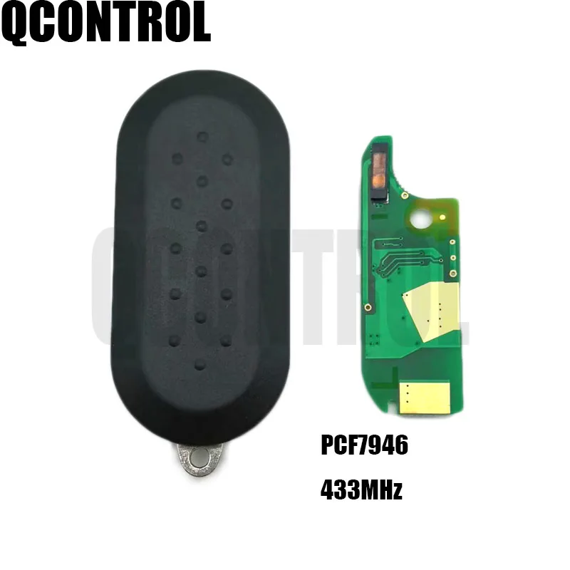 QCONTROL Автомобильный Дистанционный ключ Костюм для FIAT 500 Doblo Fiorino Grande Punto Evo Qubo PCF7946 чип 433 МГц