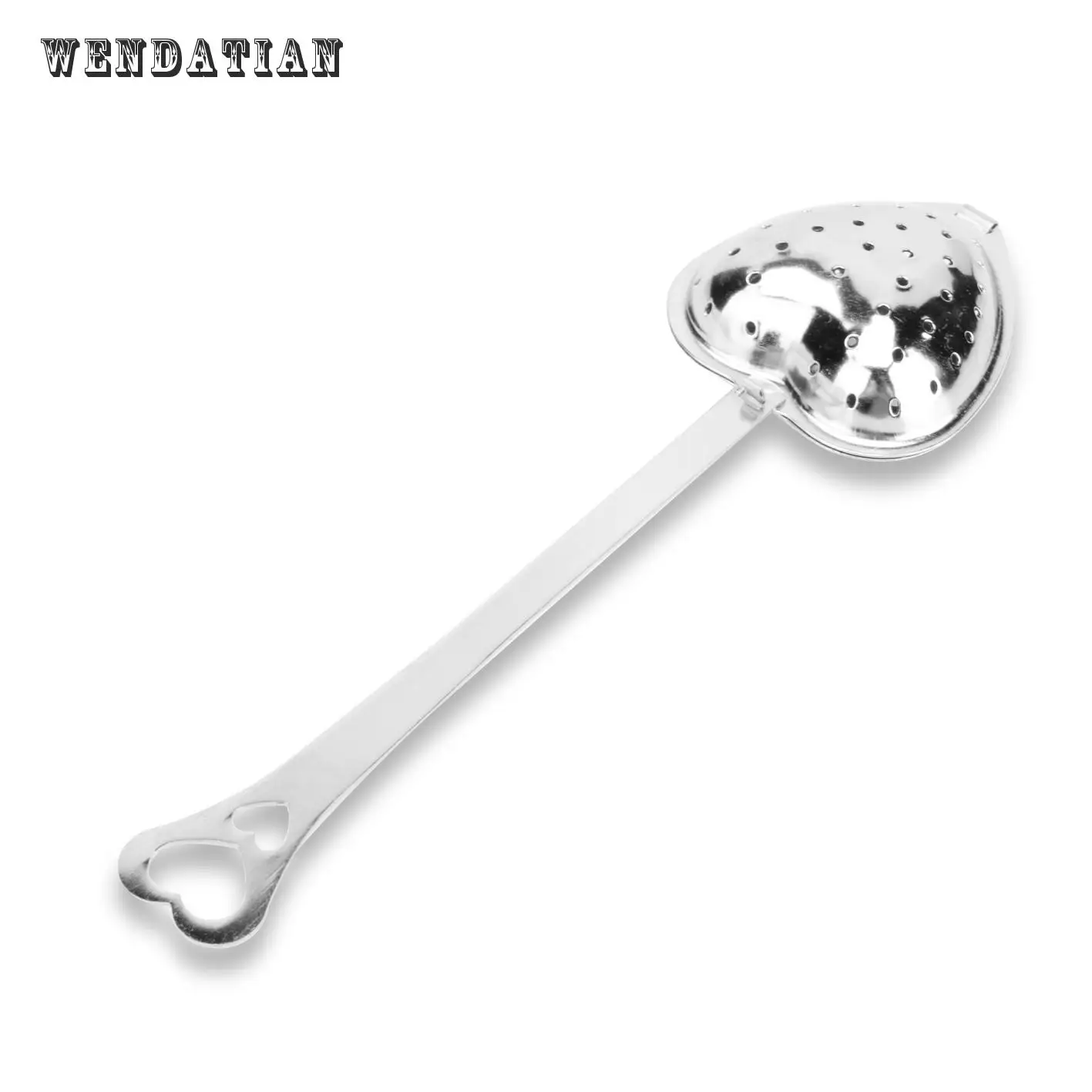 Kitchen Bar Teaware Tea Strainers handheld stainless steel Heart shaped
