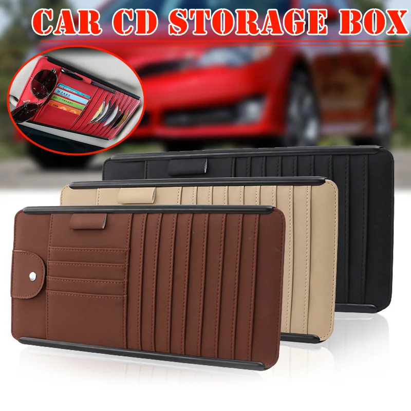 1 Pcs Car CD Storage Box Holder Case Portable Organizer Clip for Cards