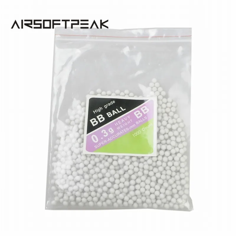 0.3g Airsoft Hunting BB Balls 1000 Rounds Portable Plastic BB Strike