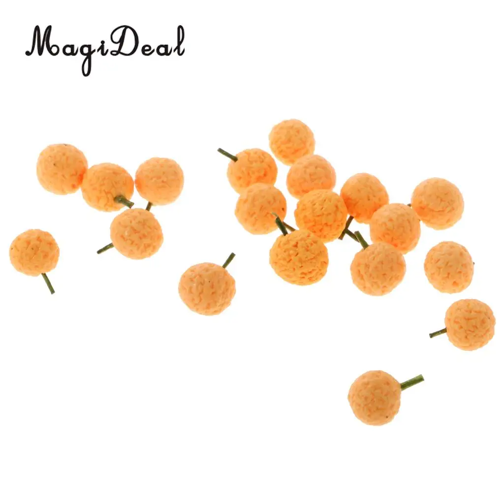 10 Pieces 1:12 Scale Dollhouse Fruit Food Miniature Mini Lemon Apples Cherry for Restaurant Kitchen Decor Pretend Play Toys