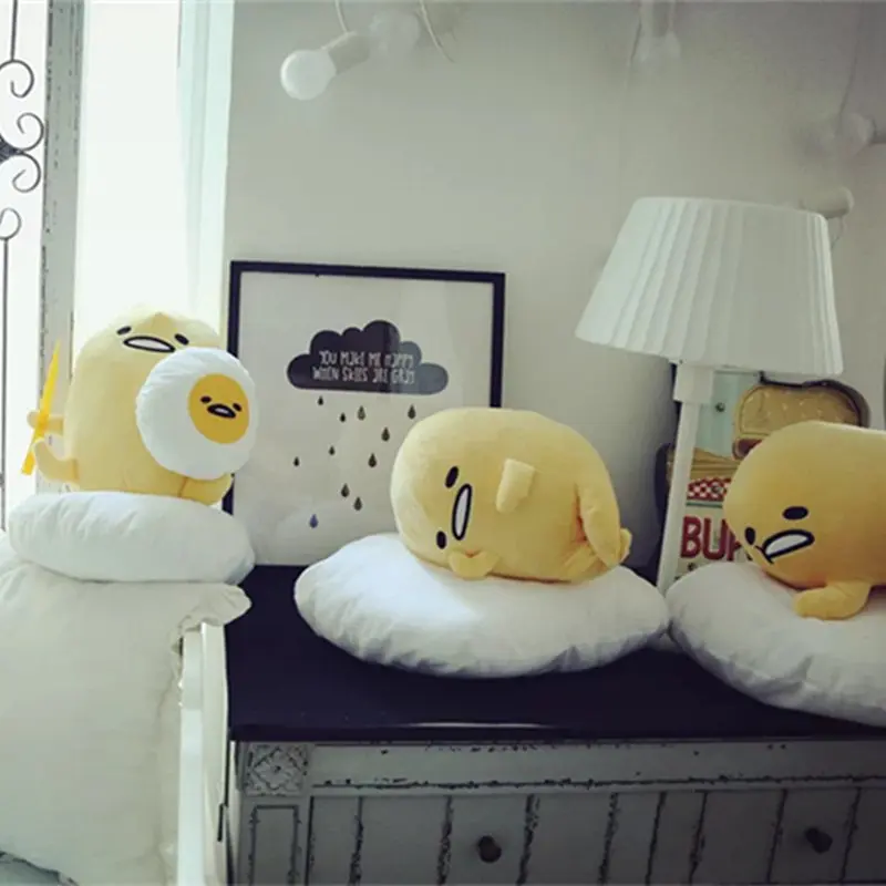 40 см милые Gudetama ленивое яйцо плюшевые подушки мягкие игрушки яйцо желток брат яйцо jun мягкая подушка подарки на день рождения для детей девочек