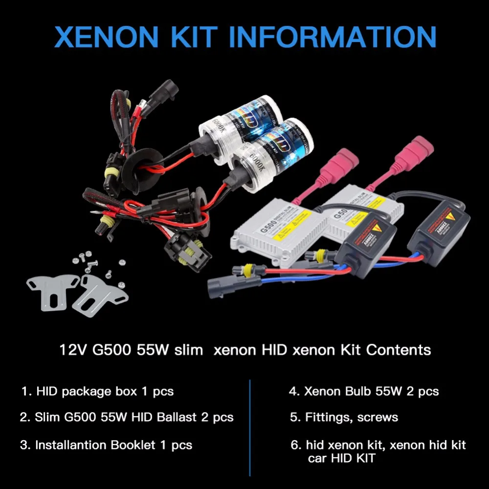 AC 55W hid xenon h7 Автомобильная фара Лампа H1 H3 H4 H11 9005 9006 тонкий балласт ксеноновая лампа