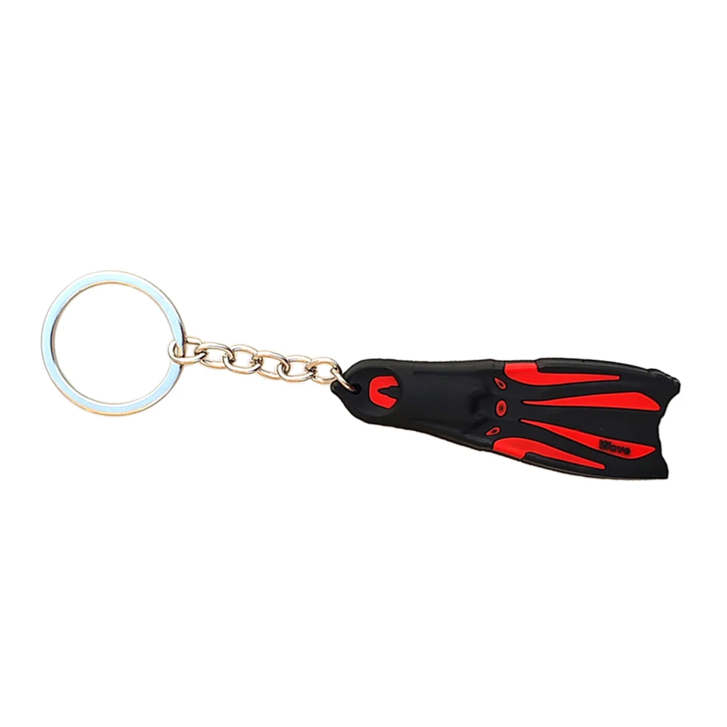 Scuba Flipper Key Chain Keyring for Boat Kayak Multicolor Surfing Sailing Car Keys Diving Fin Key Chain 
