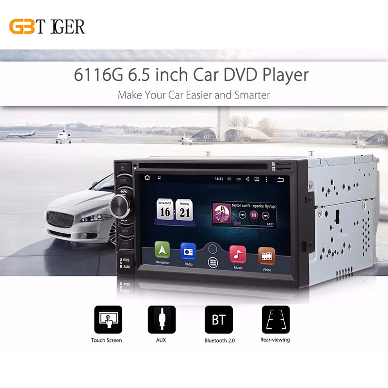 

Universal 6116G Wince 6.0 6.5 inch Car Radio Multimedia Player DVD Player Touch Screen 800 x 480 Bluetooth GPS FM/AM Free Map