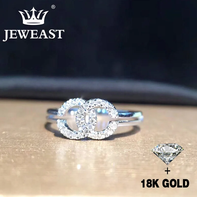 Природный бриллиант 18 K Золотое кольцо красивый драгоценный камень кольцо Хорошая высококлассная Модная классика вечерние ювелирные изделия Новинка