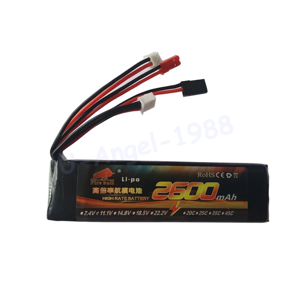 1 шт. 11,1 V 2600mAh 8C 3S Li-Poly RC батарея для Walkera DEVO 7 DEVO 10 DEVO12E F12E WFLY9 RadioLink AT9 AT10 передатчик