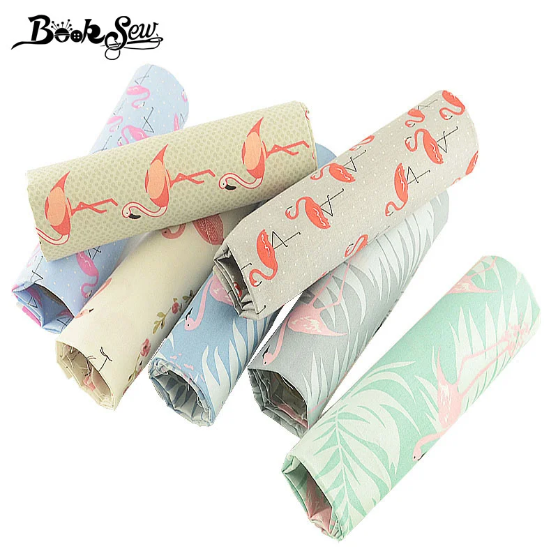 Booksew 100% хлопок саржевая ткань 7 шт./лот 40 см x 50 Ткань животное красный коронный