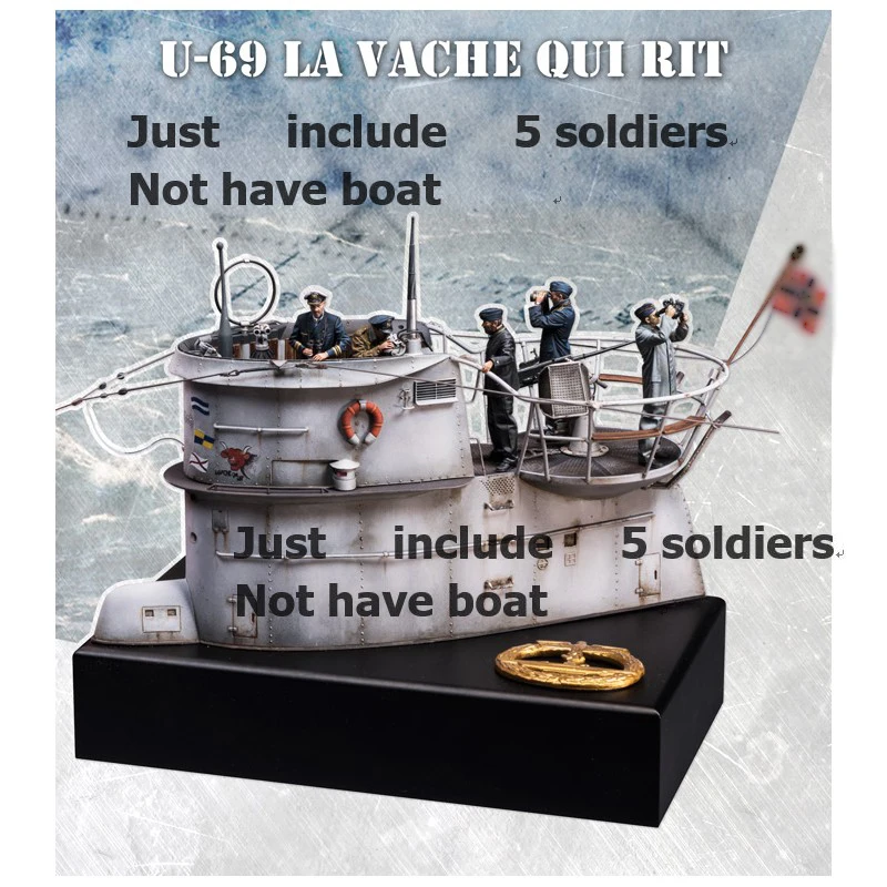 1/35 старинный Экипаж включает 5 воинов (без лодки) Игрушечная модель миниатюрные