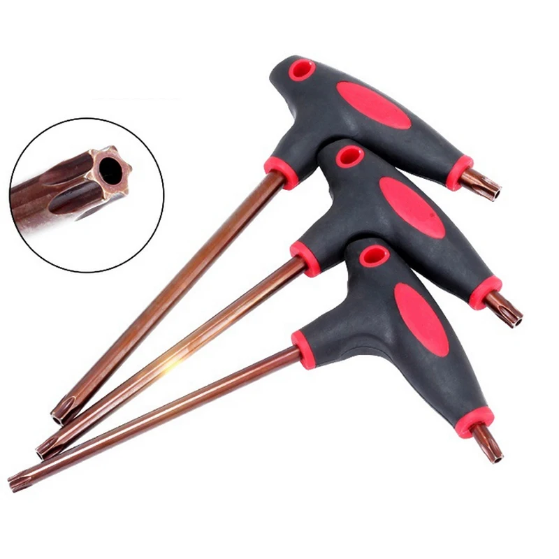 3Pcs T Handle Grip Torx Screwdriver Allen Keys Mountain Bike Pedal