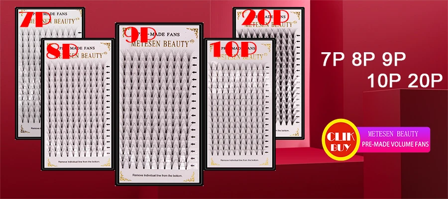 METESEN BEAUTY 7-20D макияж для глаз 10 чехол предварительно сделанные объемные вентиляторы Премиум ресницы натуральные пучки ресниц для наращивания горячая распродажа
