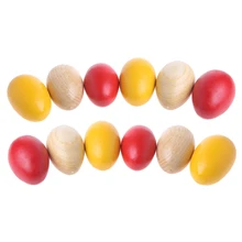 1 шт. деревянные Ударные музыкальное яйцо Погремушки шейкеры для Для детей Игрушечные лошадки Fun подарки